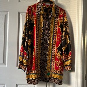100% silk multicolored tunic by Dana Buchman. Never worn
